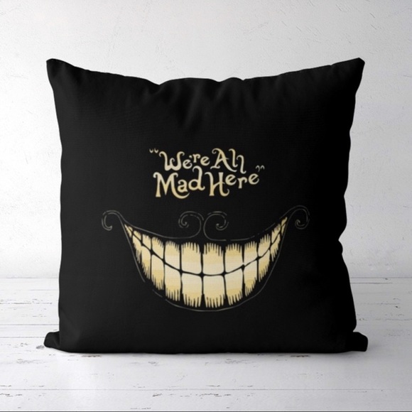 We're All Mad Here Pillow Case 2 Set - Picture 1 of 6